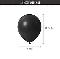 Metallic Black Balloons Kit - 50 Pcs