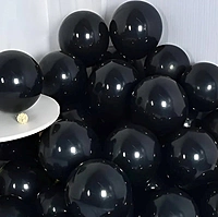 Metallic Black Balloons Kit - 50 Pcs