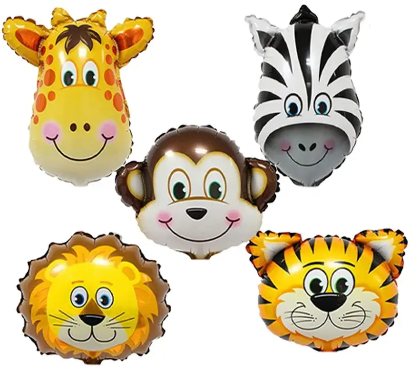 Animal Theme Foil Balloons Decor Kit for kids pack of 5